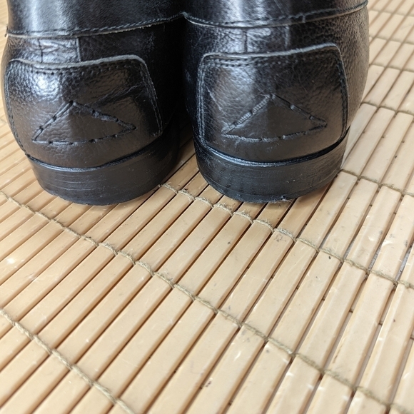 Bally Mens Leather Tassel Slip On Loafer Shoes Black leather Size 10.5D. 73.5p - Picture 9 of 11